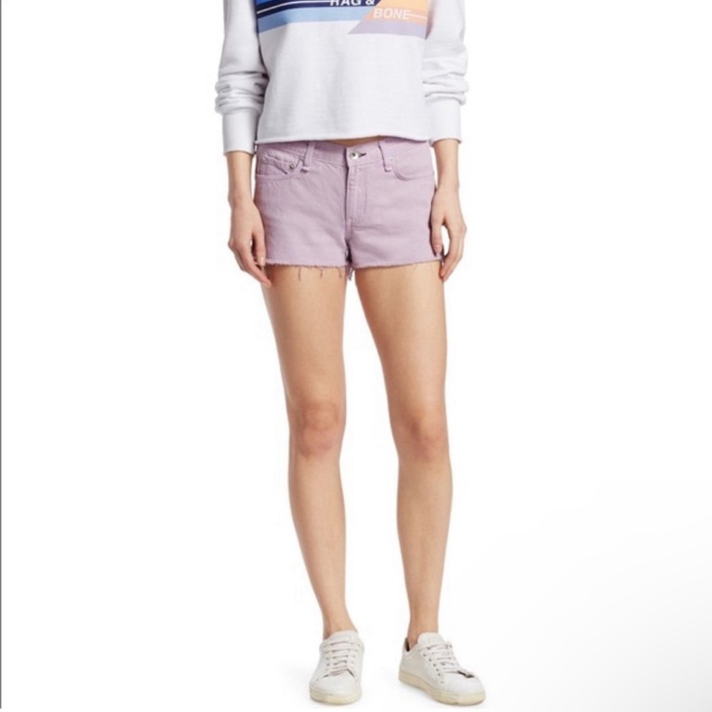 NWT rag &‎ bone LILAC CUT OFF SHORTS Cotton/Tencel W19070160LIL Size 28 & 29